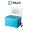 Adiroffice Acrylic Locking Suggestion Box with Message Display, PK3 ADI637-BLU-3pk - alternate 1